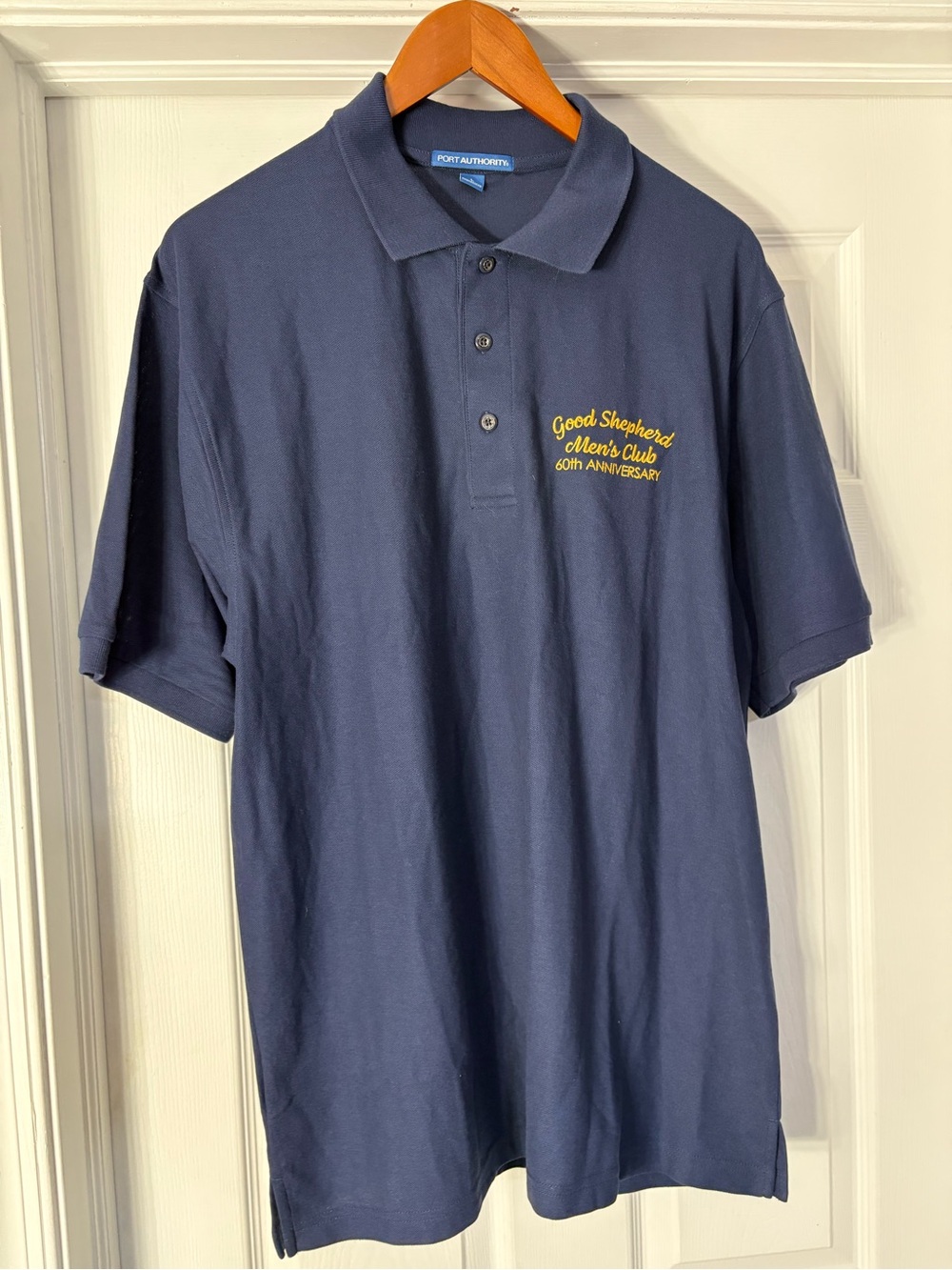 Port Authority Men's Navy Polo with Yellow Embroidered Logo